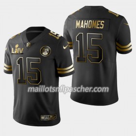 Maillot Kansas City Chiefs Patrick Mahomes 15 Nike Noir Golden Edition - Homme